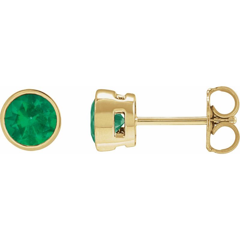 Lightweight Bezel-Set Stud Earrings