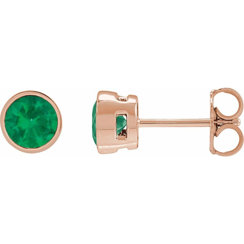 Lightweight Bezel-Set Stud Earrings