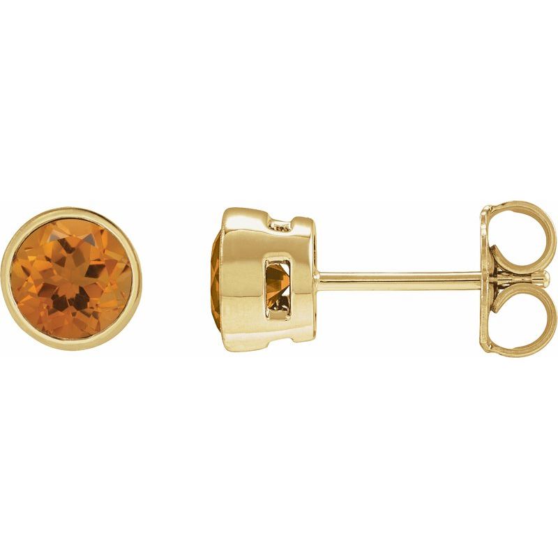 Lightweight Bezel-Set Stud Earrings