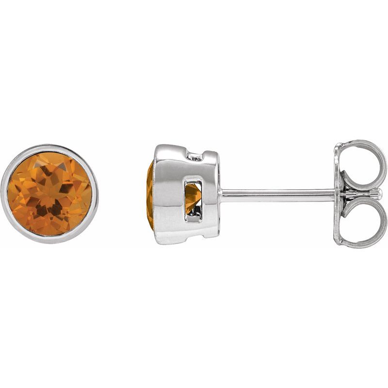 Lightweight Bezel-Set Stud Earrings