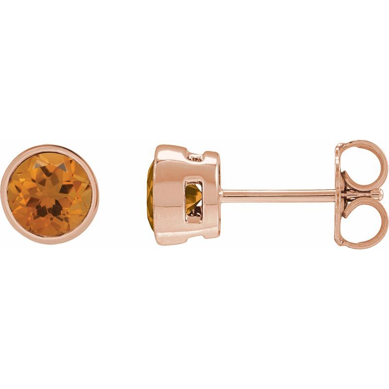 Lightweight Bezel-Set Stud Earrings