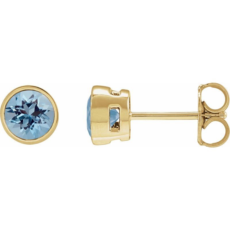 Lightweight Bezel-Set Stud Earrings