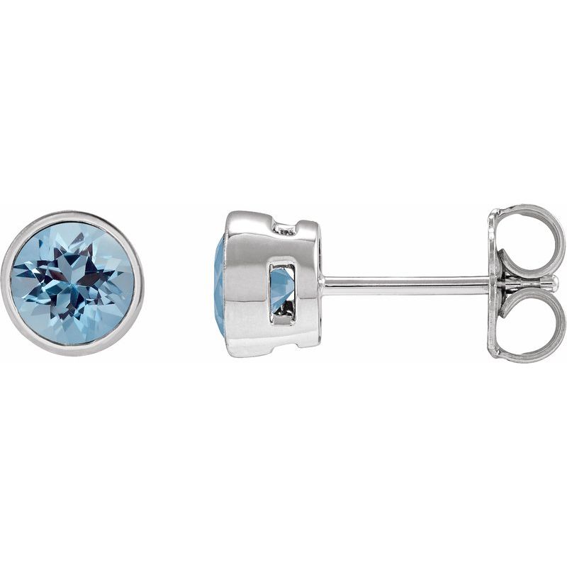 Lightweight Bezel-Set Stud Earrings