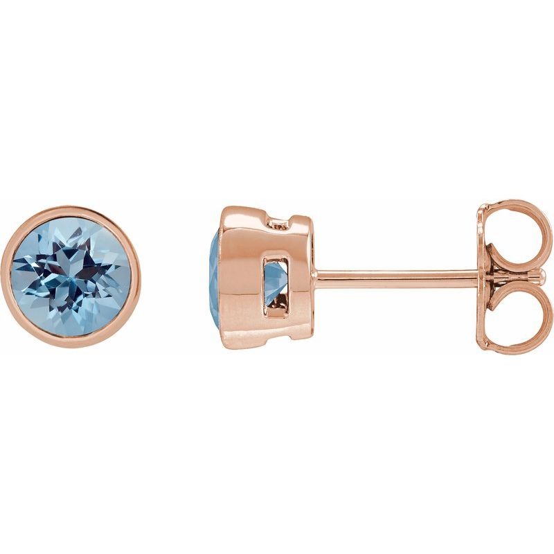 Lightweight Bezel-Set Stud Earrings