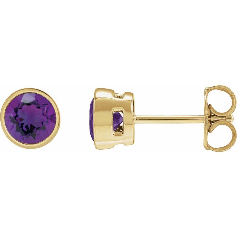 Lightweight Bezel-Set Stud Earrings