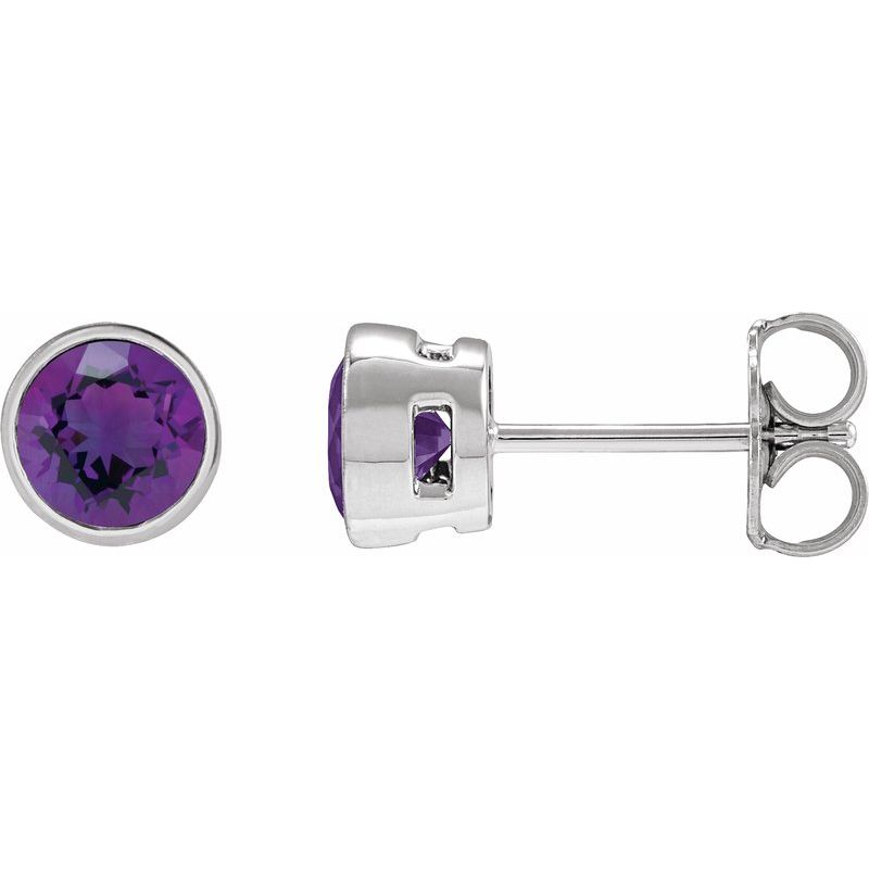 Lightweight Bezel-Set Stud Earrings