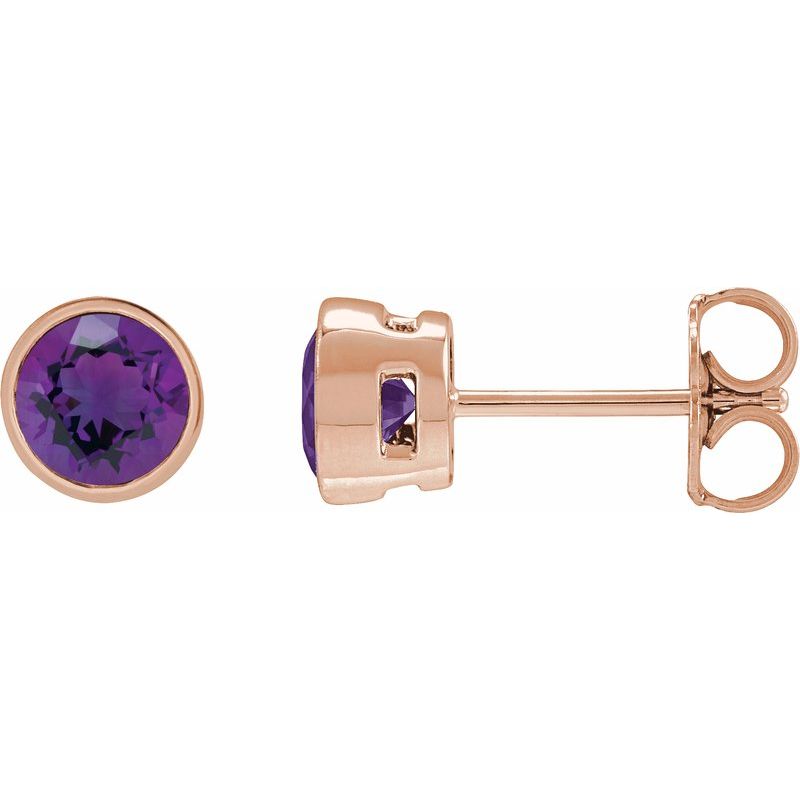 Lightweight Bezel-Set Stud Earrings