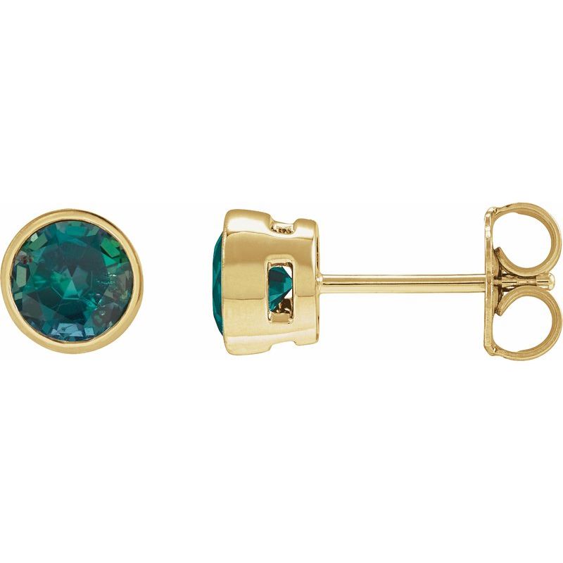 Lightweight Bezel-Set Stud Earrings