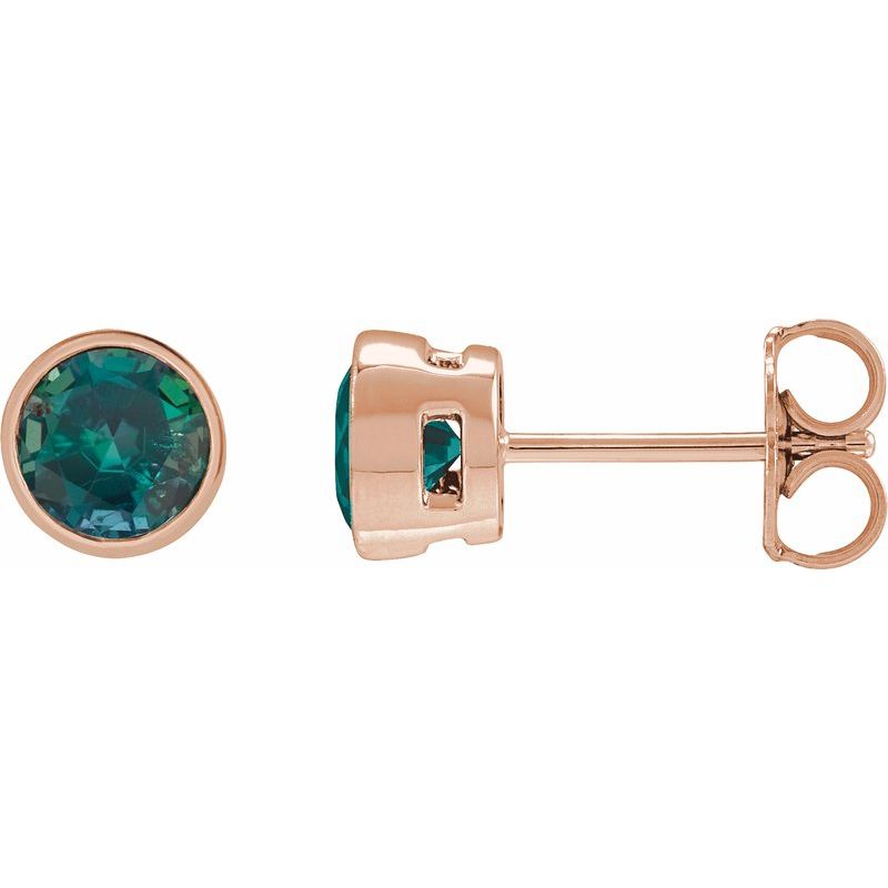 Lightweight Bezel-Set Stud Earrings