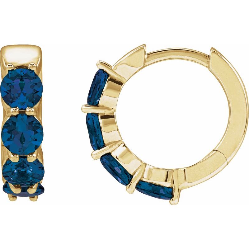 Accented Hoop Earrings — Lab-Grown 14.3 mm