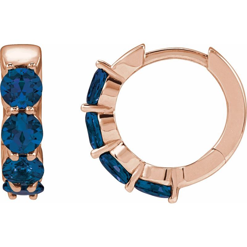 Accented Hoop Earrings — Lab-Grown 14.3 mm