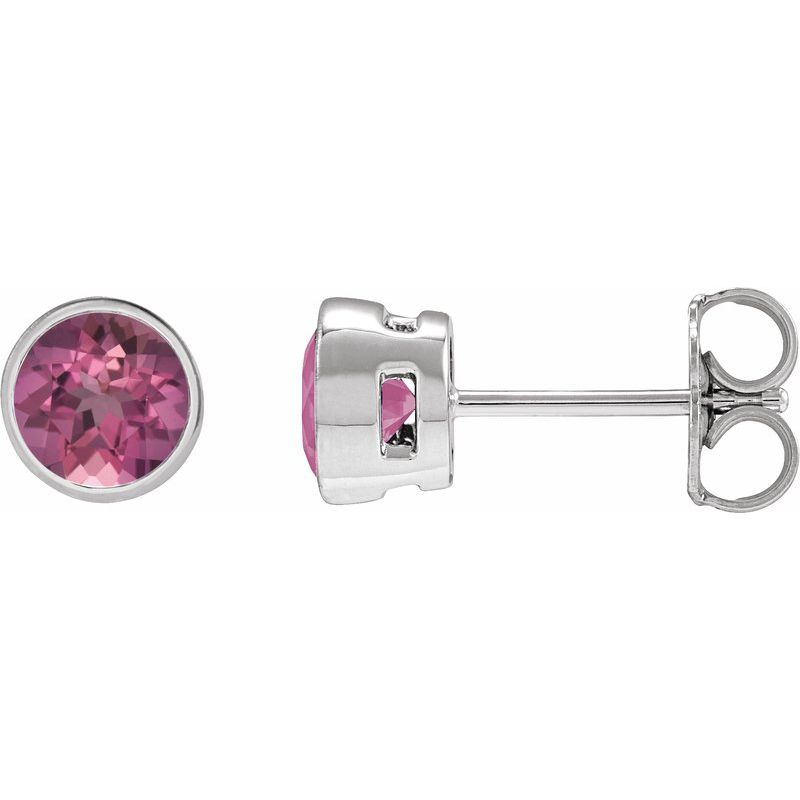 Lightweight Bezel-Set Stud Earrings