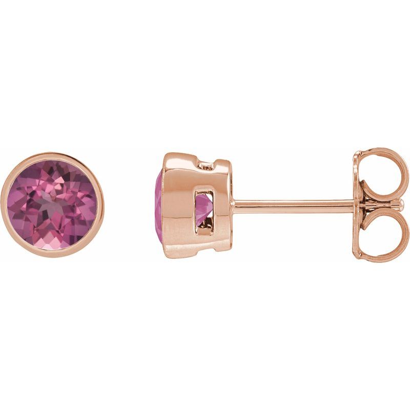 Lightweight Bezel-Set Stud Earrings