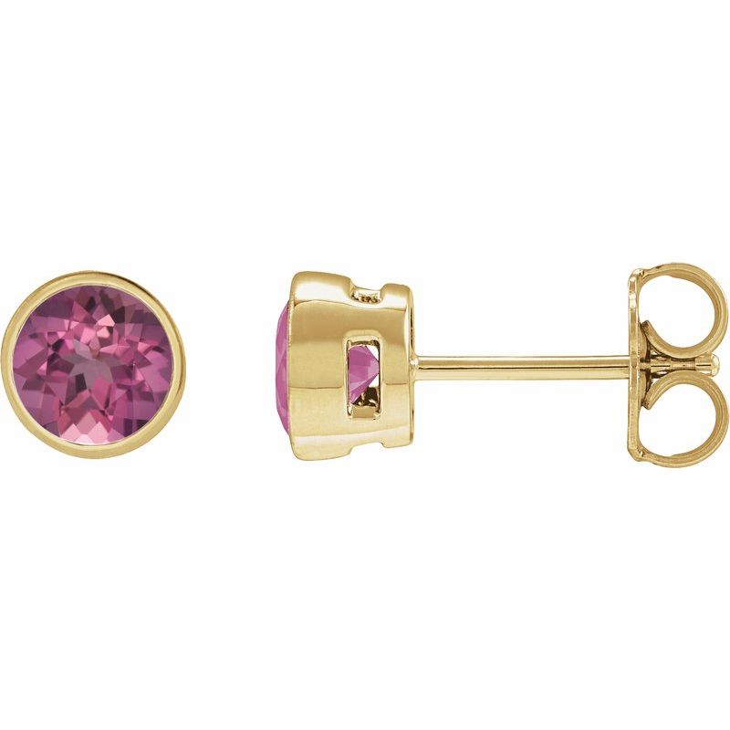 Lightweight Bezel-Set Stud Earrings