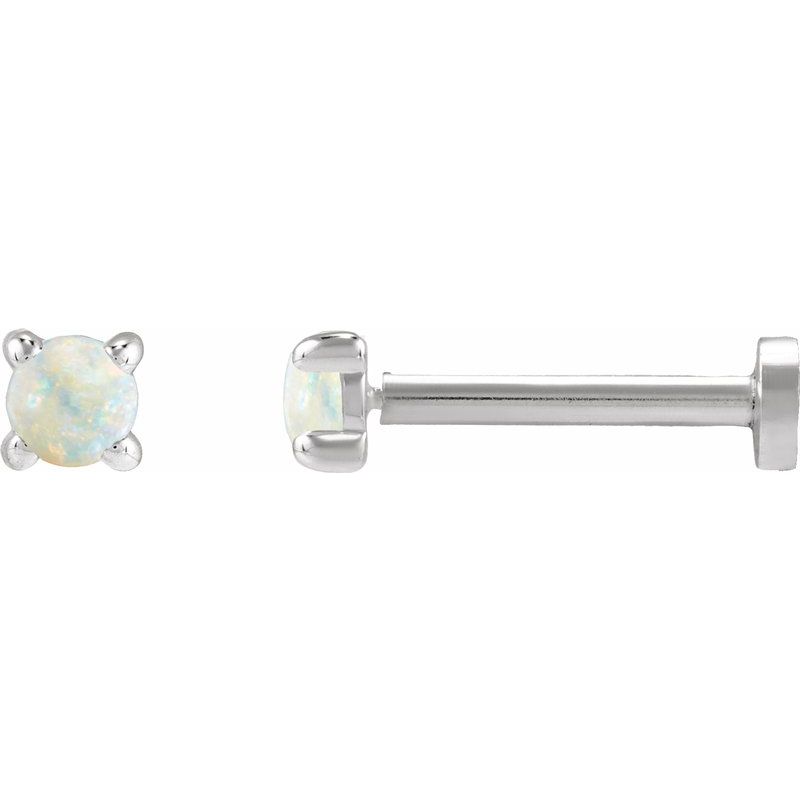 Round Rose-Cut 4-Prong Claw Stud Earrings