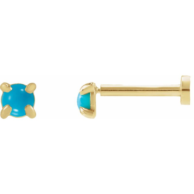 Round Rose-Cut 4-Prong Claw Stud Earrings