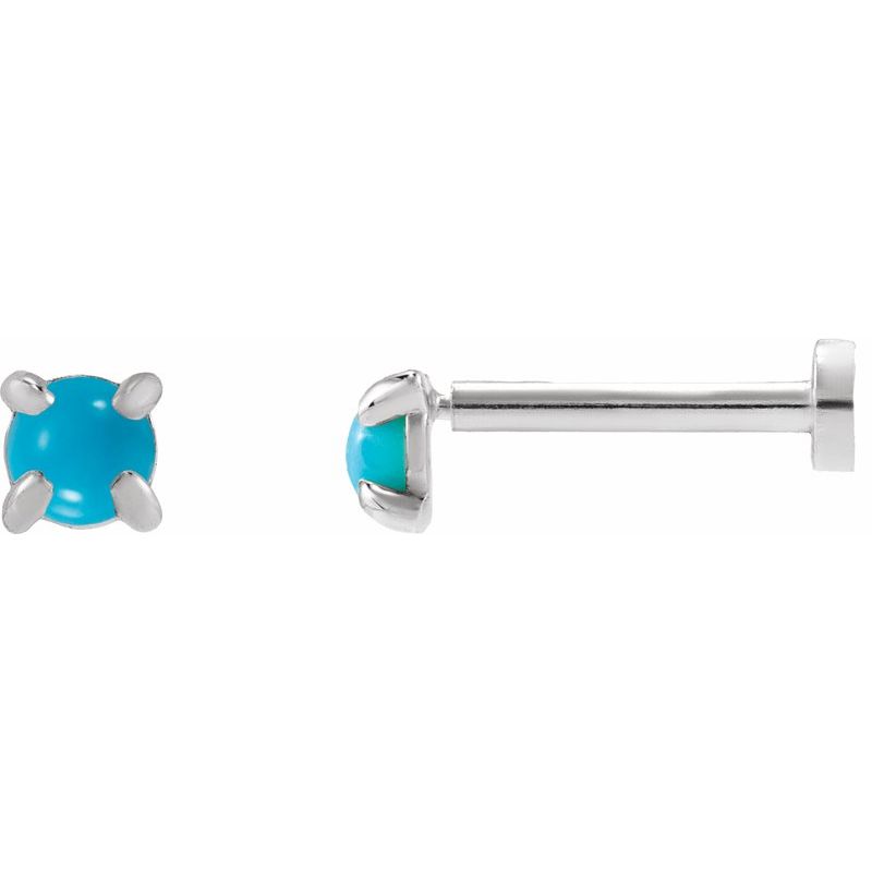 Round Rose-Cut 4-Prong Claw Stud Earrings