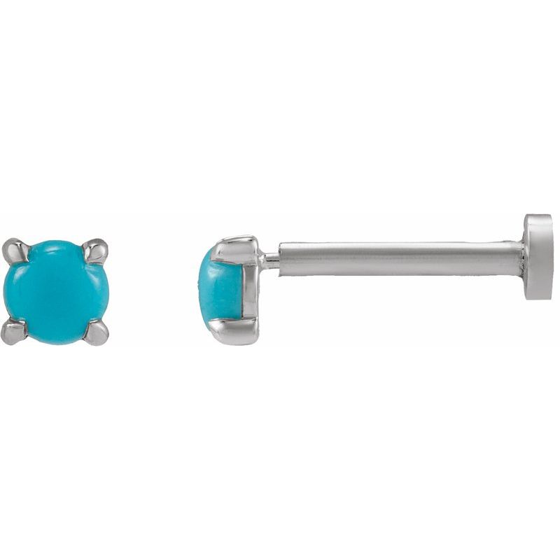 Round Rose-Cut 4-Prong Claw Stud Earrings