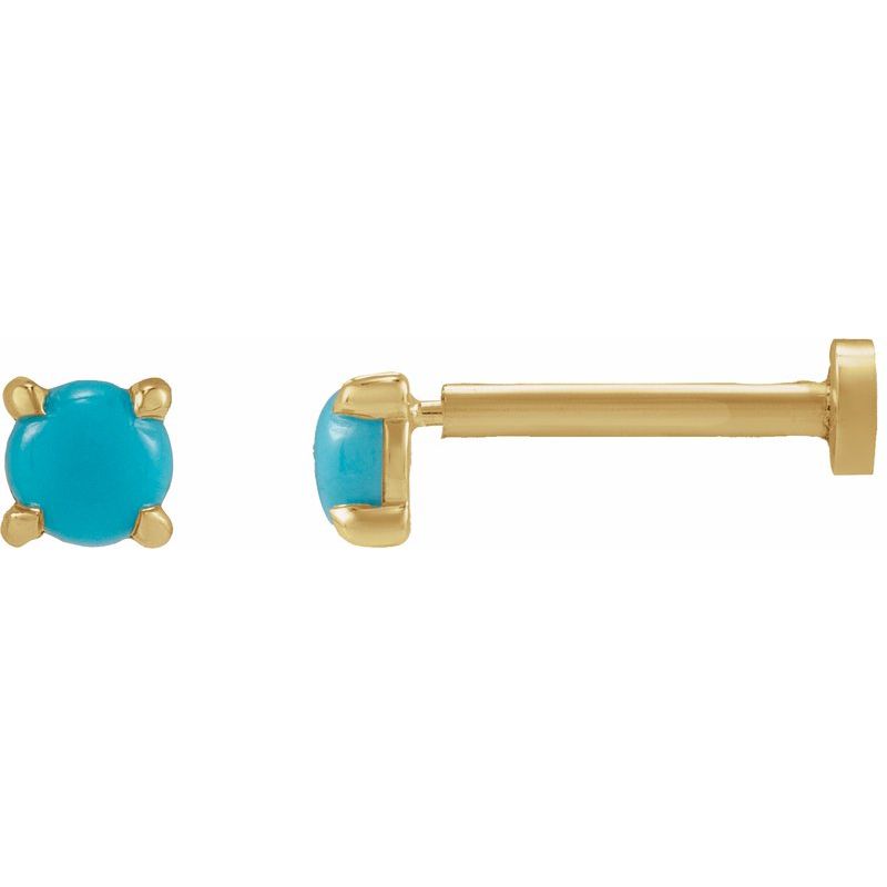 Round Rose-Cut 4-Prong Claw Stud Earrings
