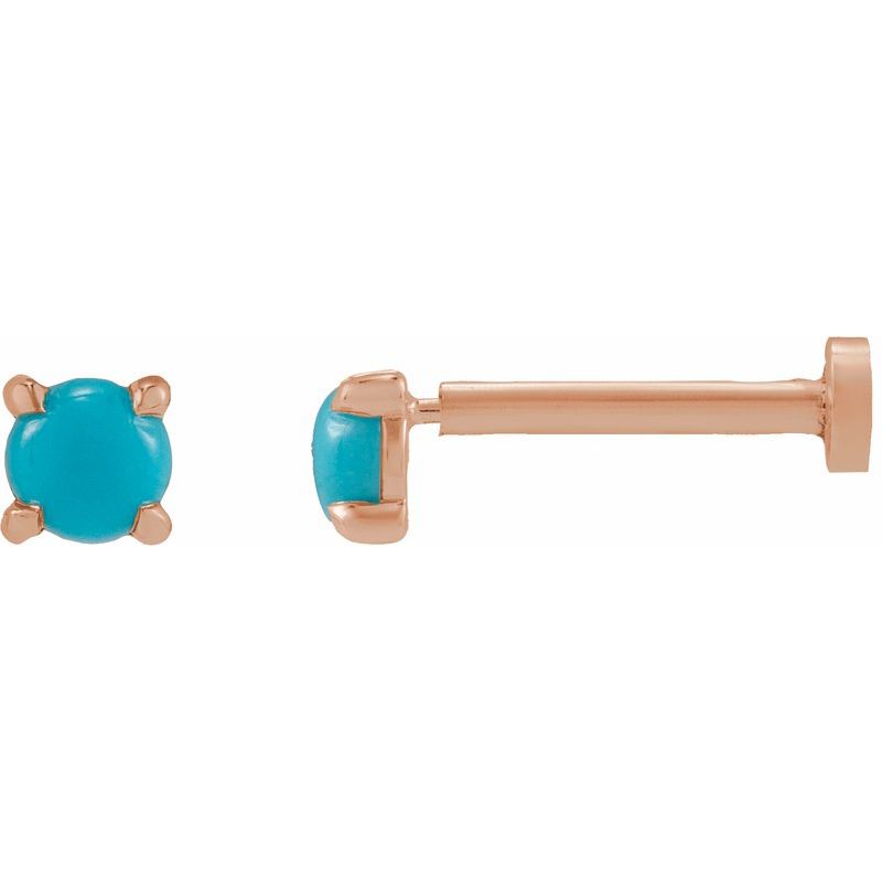 Round Rose-Cut 4-Prong Claw Stud Earrings