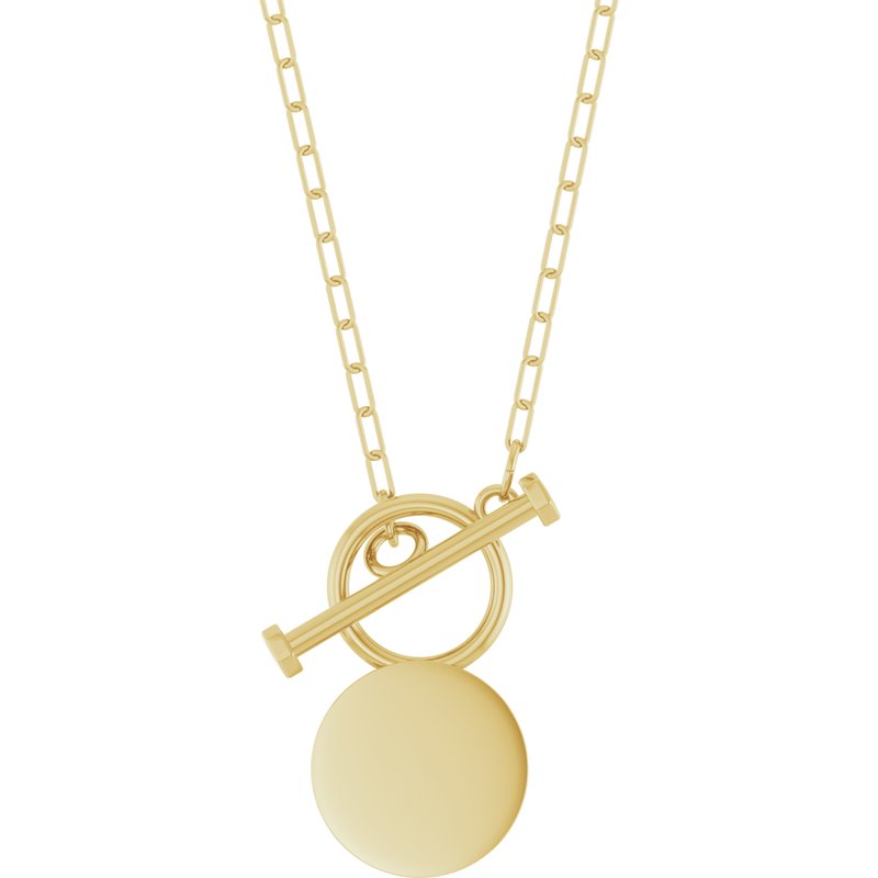Engravable Toggle 18" Necklace