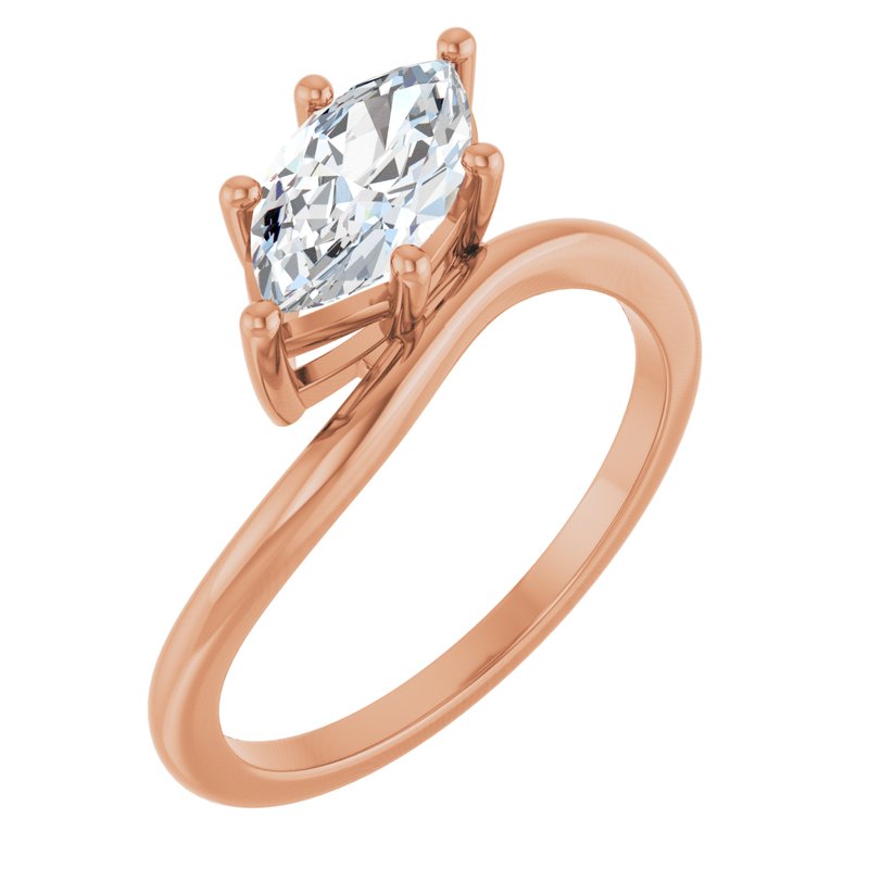Asymmetric Solitaire Ring