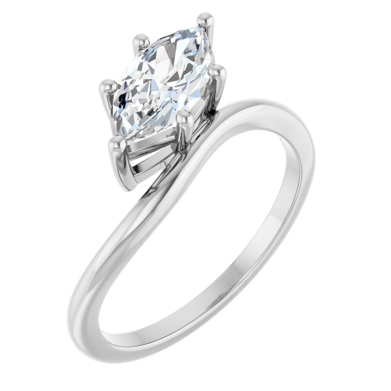 Asymmetric Solitaire Ring