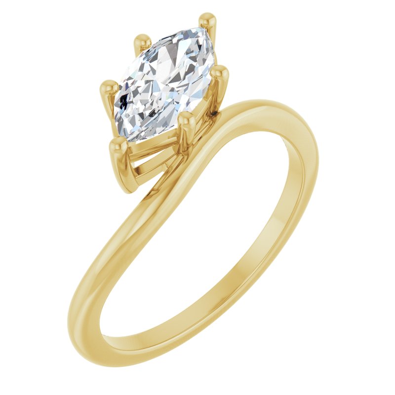 Asymmetric Solitaire Ring