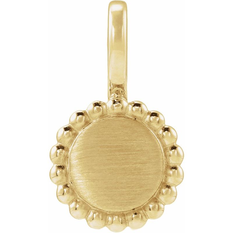 Engravable Beaded Disc Charm/Pendant