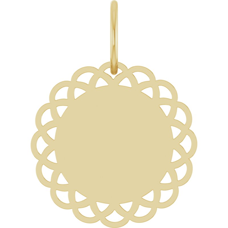 Engravable Vintage-Inspired Disc Pendant