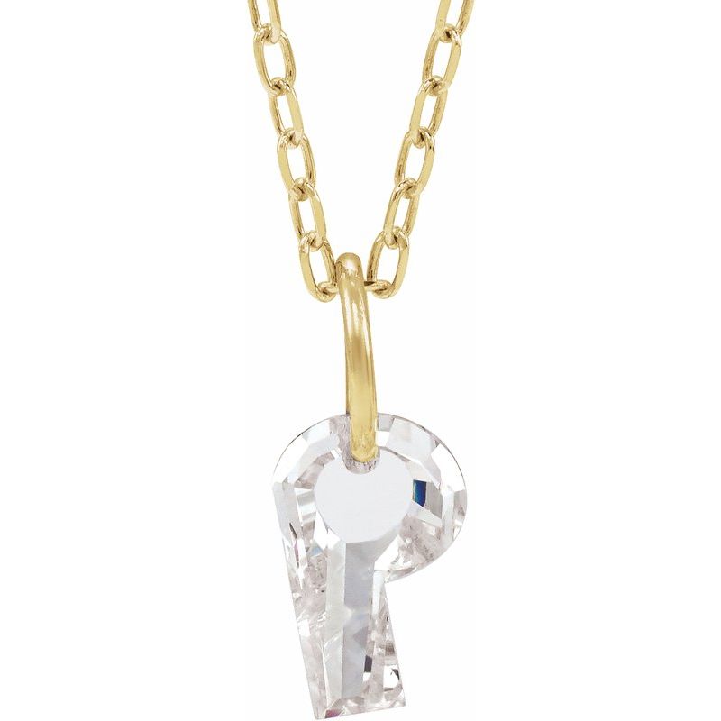 Lab-Grown Diamond Initial Necklace