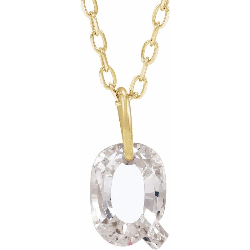 Lab-Grown Diamond Initial Necklace