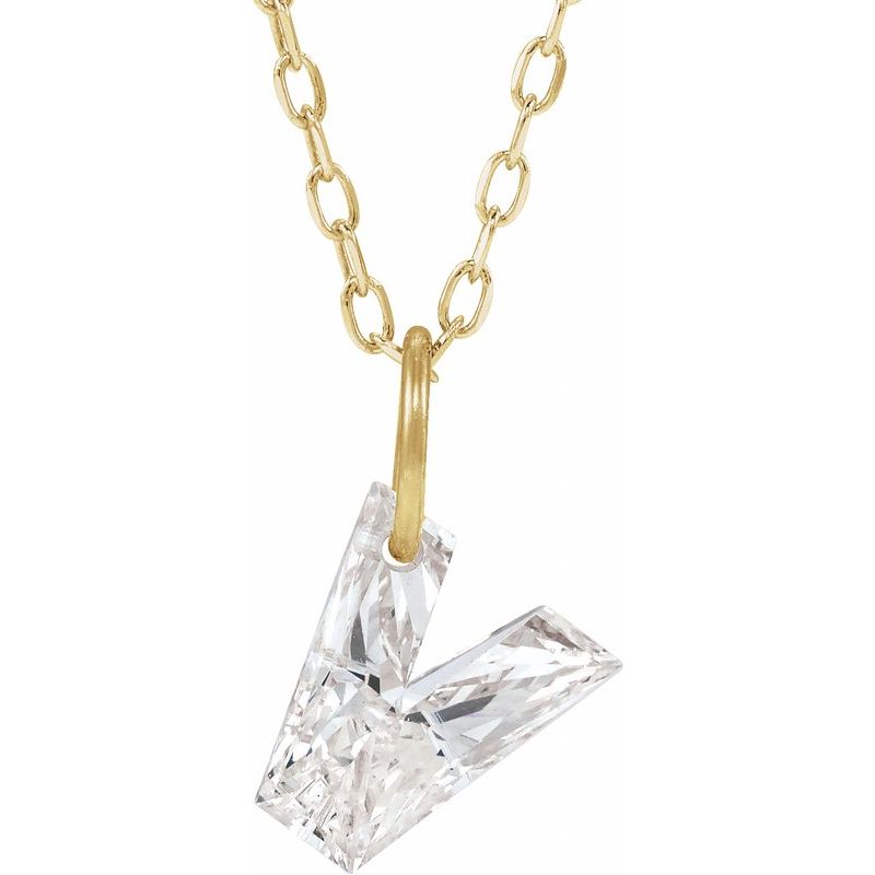 Lab-Grown Diamond Initial Necklace