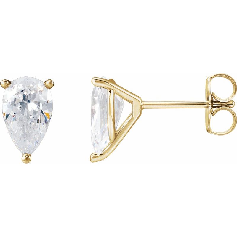 Pear 3-Prong Cocktail-Style Earrings