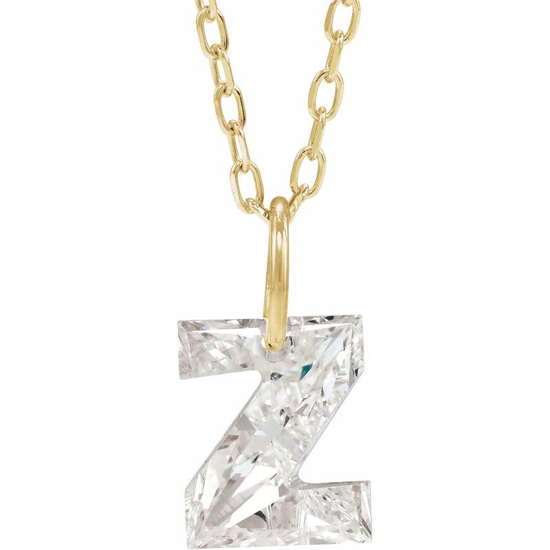Lab-Grown Diamond Initial Necklace