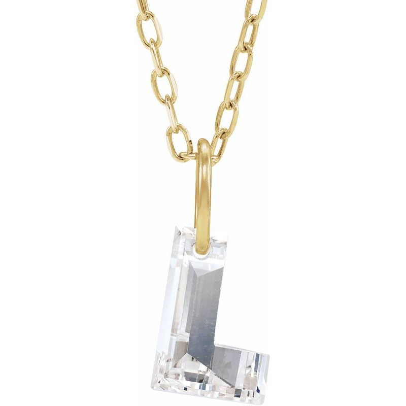 Lab-Grown Diamond Initial Necklace