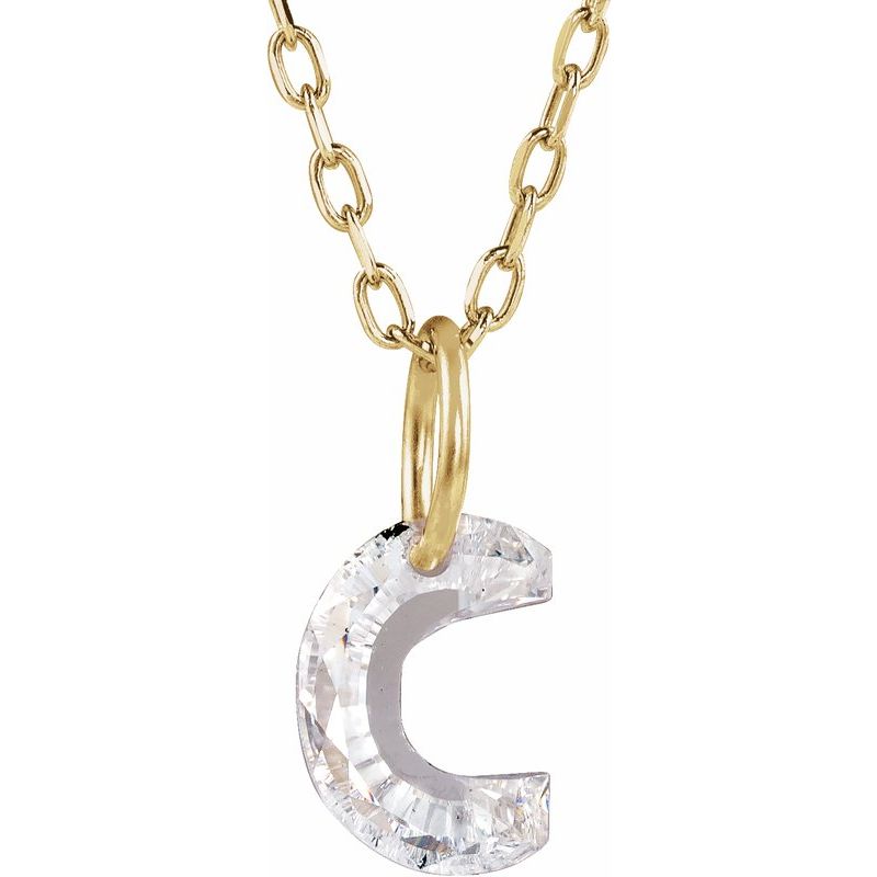Lab-Grown Diamond Initial Necklace