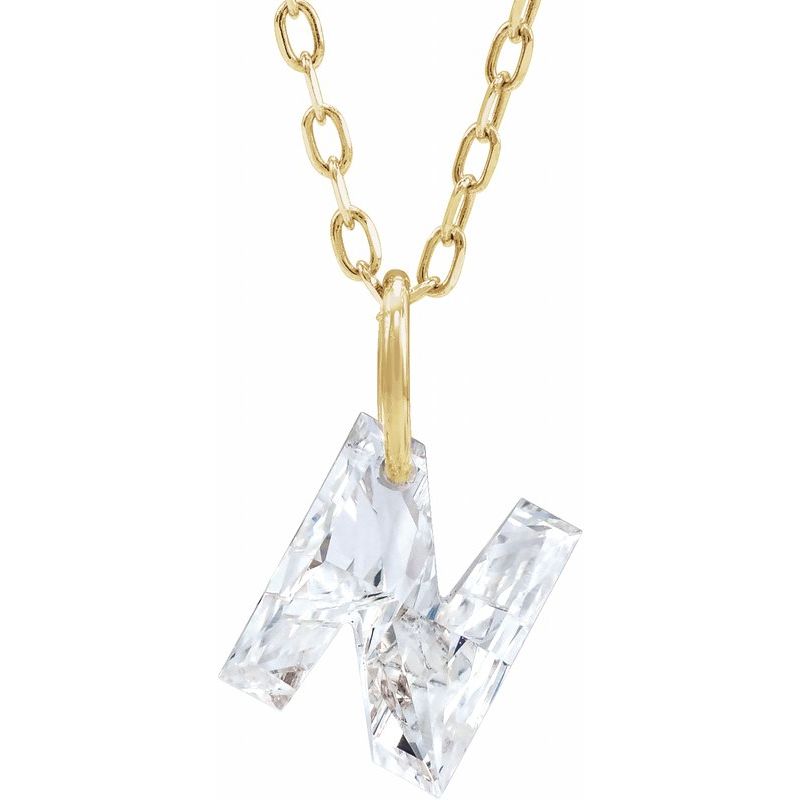 Lab-Grown Diamond Initial Necklace