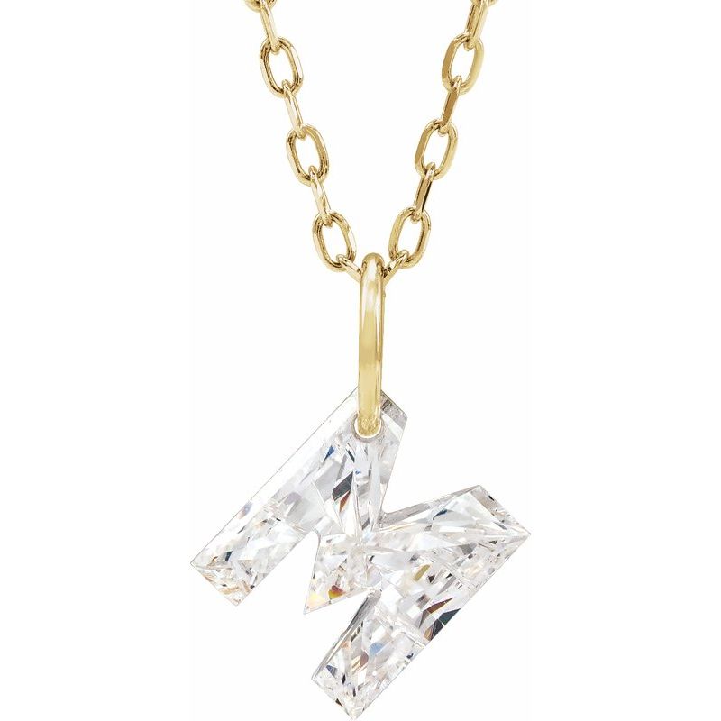 Lab-Grown Diamond Initial Necklace