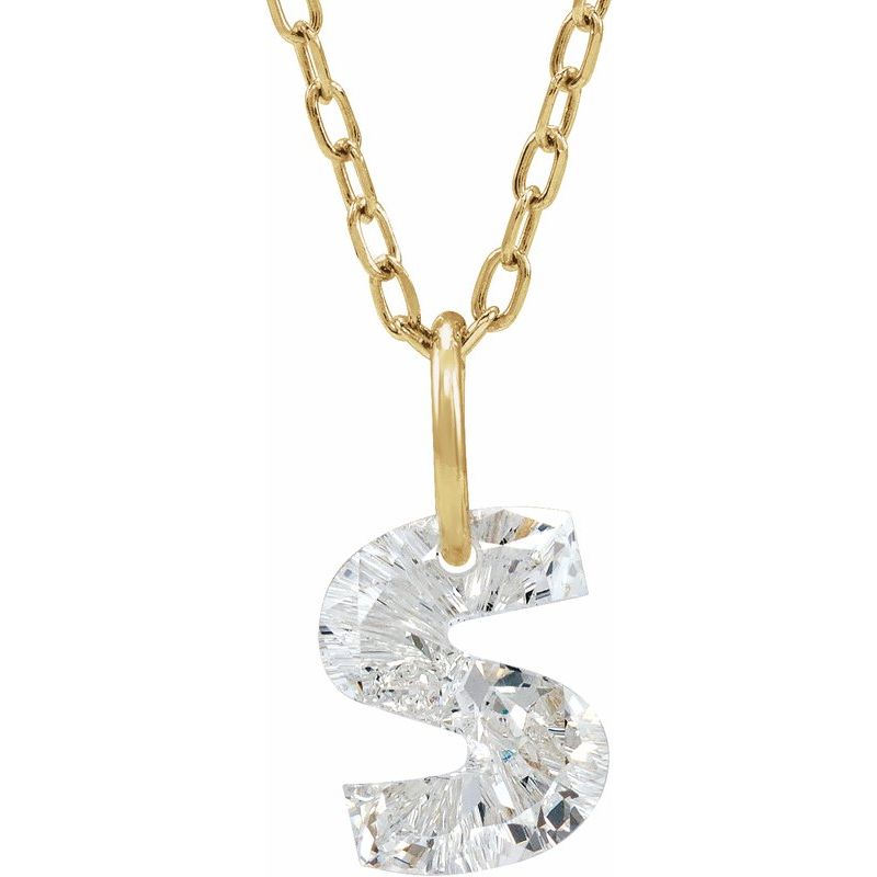 Lab-Grown Diamond Initial Necklace