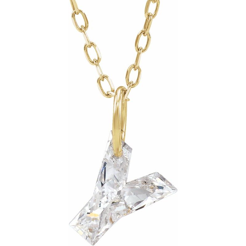 Lab-Grown Diamond Initial Necklace