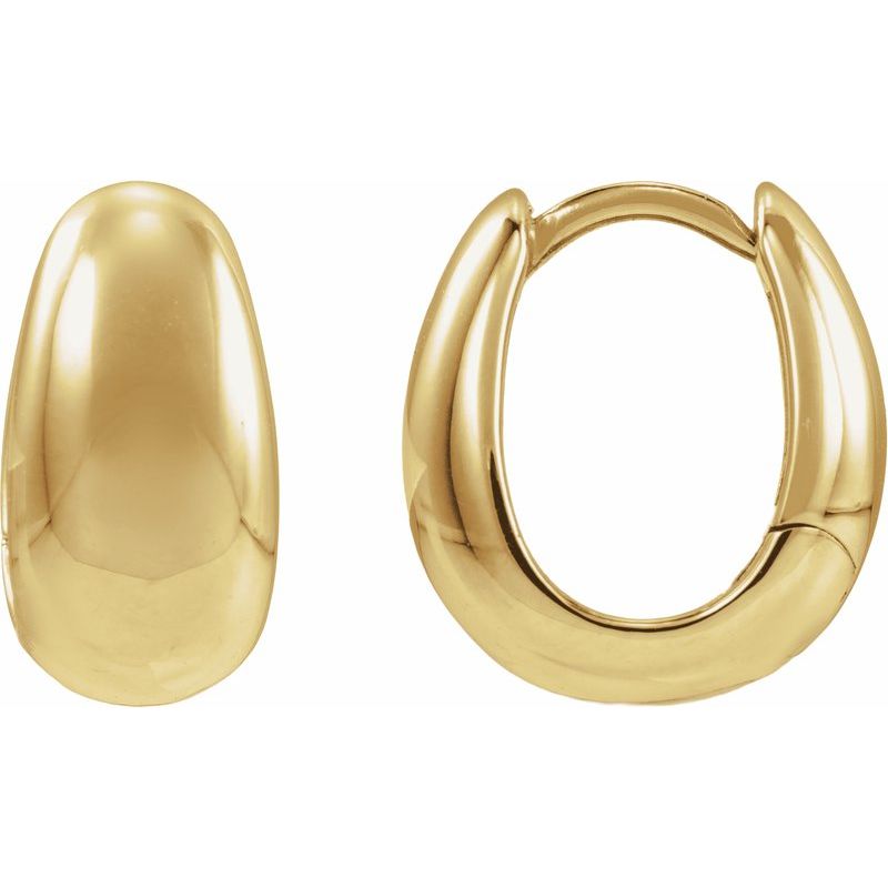 Puffed Huggie Hoop Earrings