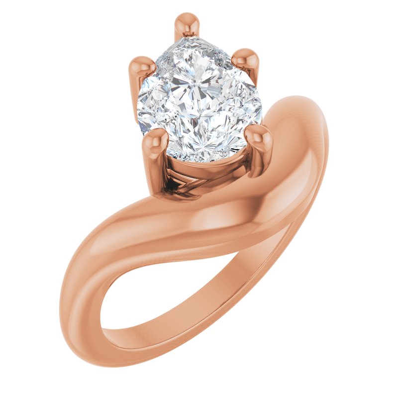 Solitaire Freeform Dome Ring