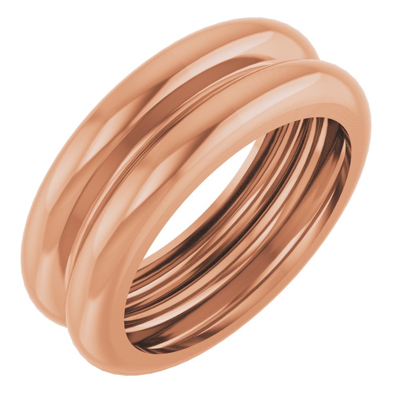 Lightweight Grooved Dome Stackable Ring