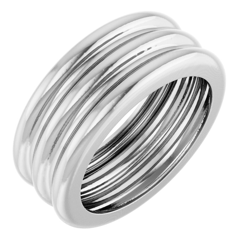 8 mm Lightweight Grooved Dome Stackable Ring Size