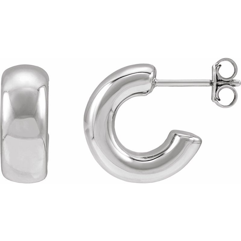 Electroform Puffed Hoop Earrings