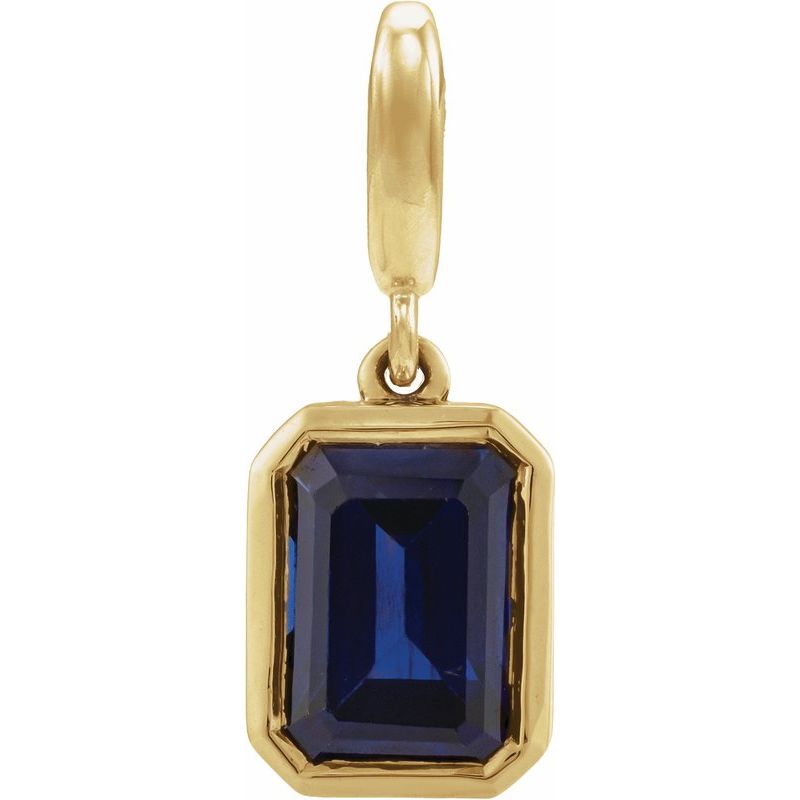 Bezel-Set Birthstone Charm/Pendant