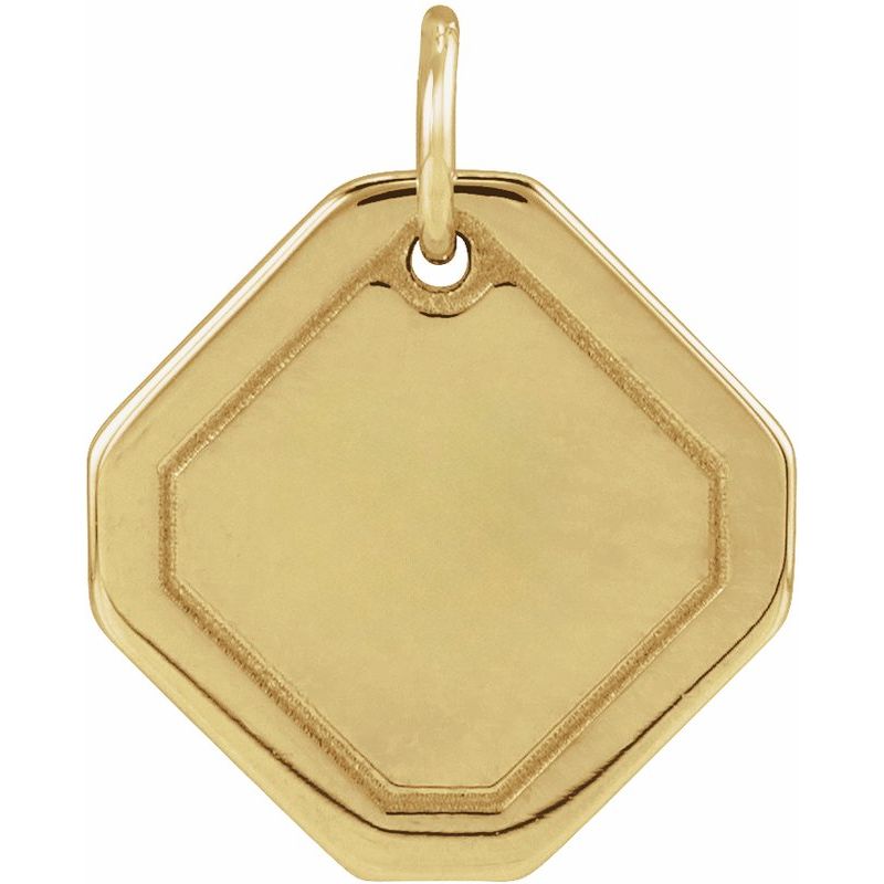 Engravable Geometric Necklace or Pendant