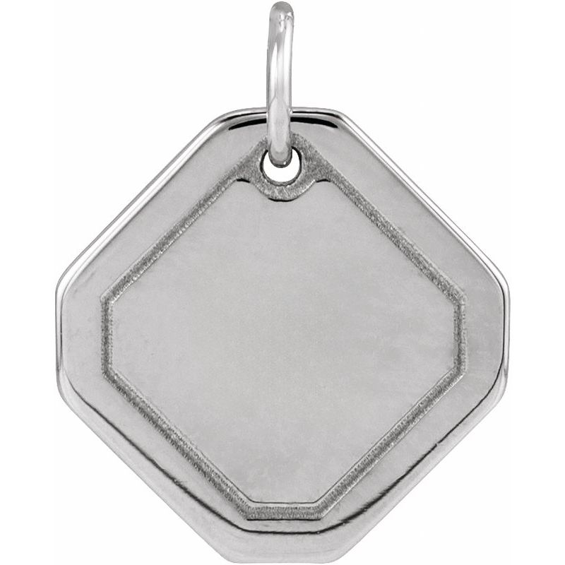 Engravable Geometric Necklace or Pendant