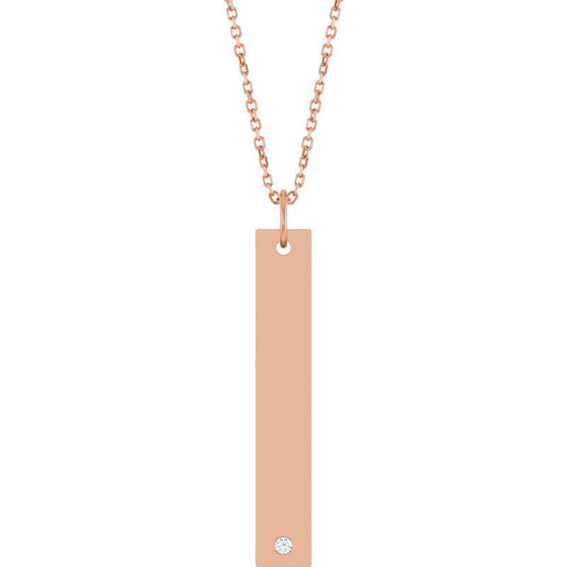 Engravable Bar Necklace or Pendant